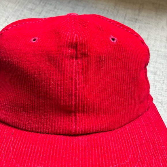 VTG Red Corduroy SnapBack Hat - Picture 8 of 9